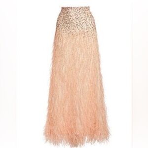 NEW Alice + Olivia Embellished Feather skirt